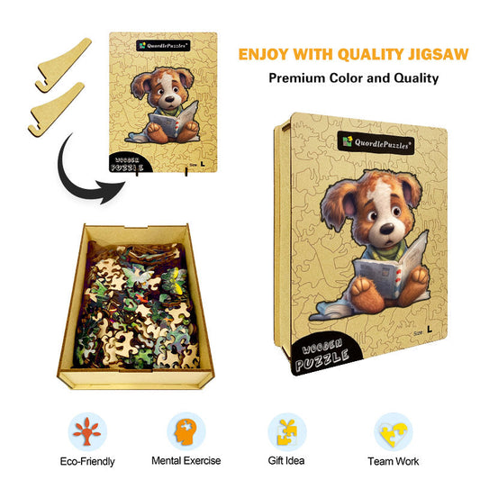 🔥LAST DAY 86% OFF - Cute Dog Reading Book