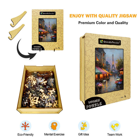 Parisian Twilight Wooden Jigsaw Puzzle