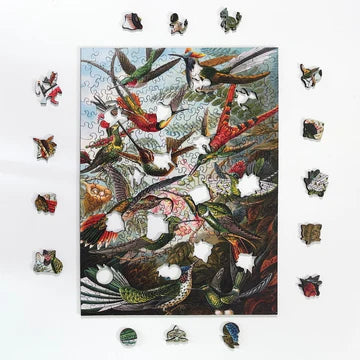 Discover the Beauty of Hummingbirds with a Wooden Jigsaw Puzzle
