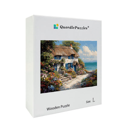 Seaside Cottage Wooden Jigsaw Puzzle