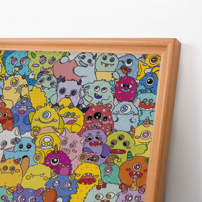 Little Monsters - Wooden Coloring Puzzle