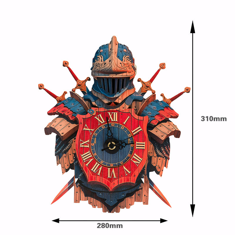 Knight’s Shield Timepiece Wooden Clock Puzzle