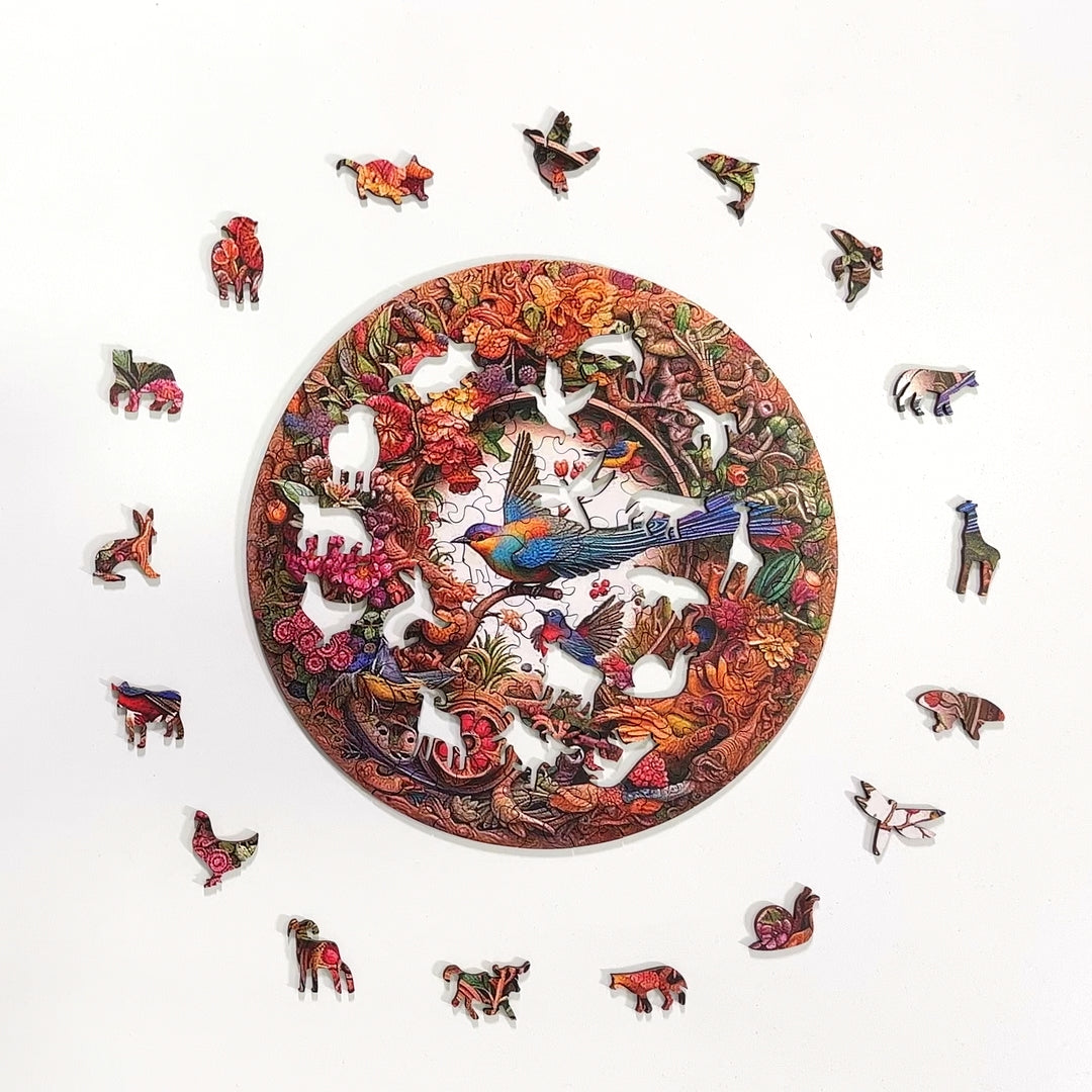 🔥Last Day 83% OFF-Bird and Bloom Wooden Jigsaw Puzzle