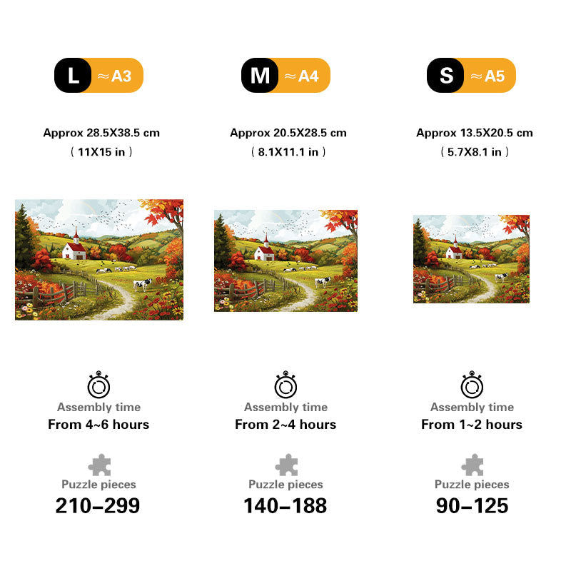 Autumn Farm Wooden Jigsaw Puzzle