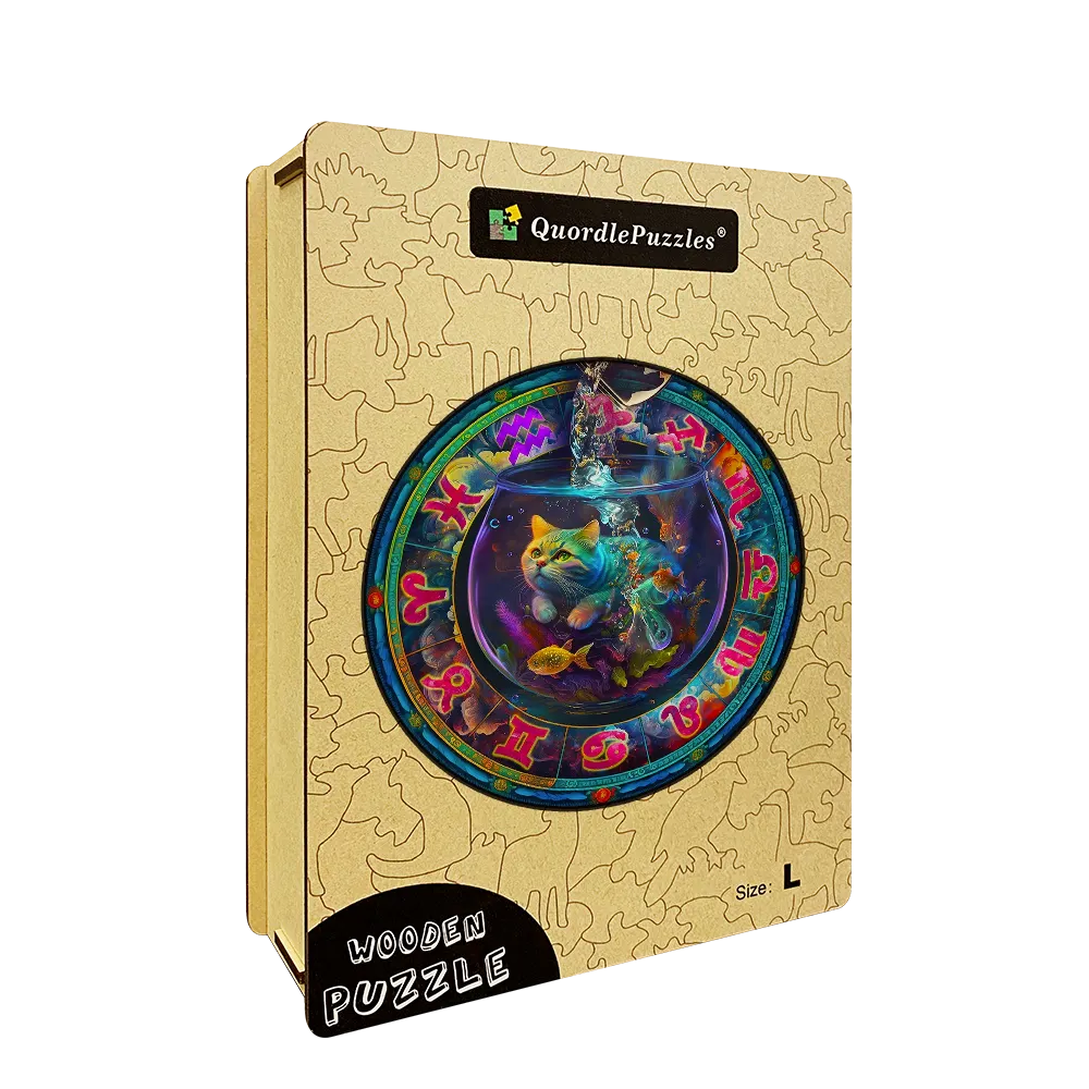 Cute colorful cats Wooden Jigsaw Puzzle
