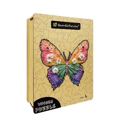Crystal Butterfly Art Butterfly Wooden Jigsaw Puzzle