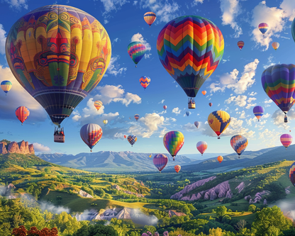 Hot Air Balloons Wooden Jigsaw Puzzle