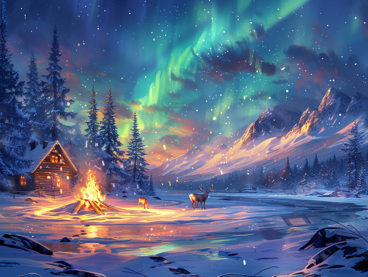 Aurora Night Wooden Jigsaw Puzzle