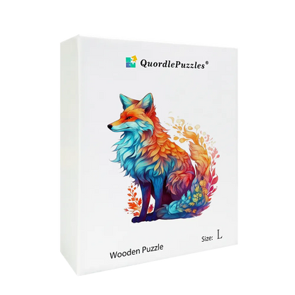 🔥Last Day 86% OFF-Wonderful FOX Colourful Wooden Jigsaw Puzzle