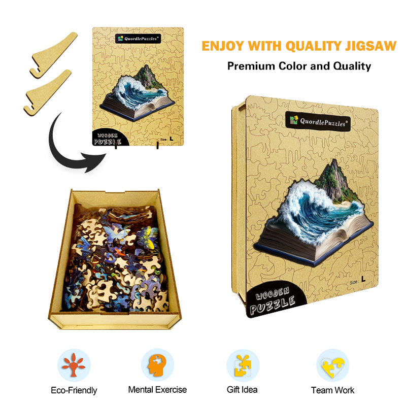 3D Ocean Wave Wooden Jigsaw Puzzle