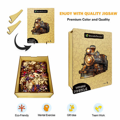 3D Steam Locomotive Wooden Jigsaw Puzzle