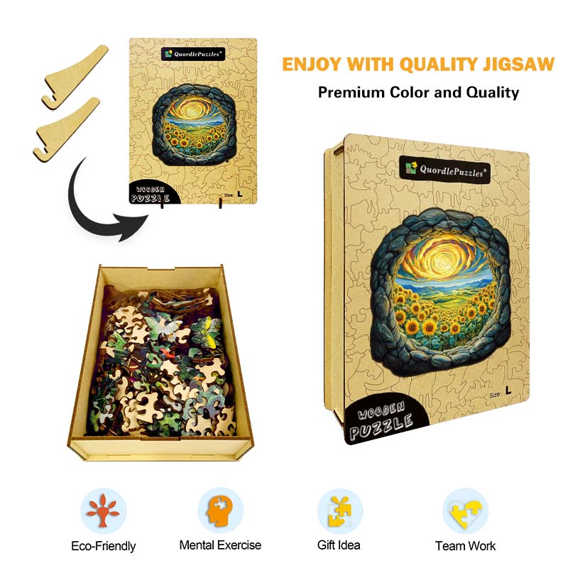 3D Sunflower Valley Wooden Jigsaw Puzzle