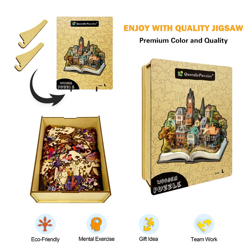 3D Town Square Wooden Jigsaw Puzzle