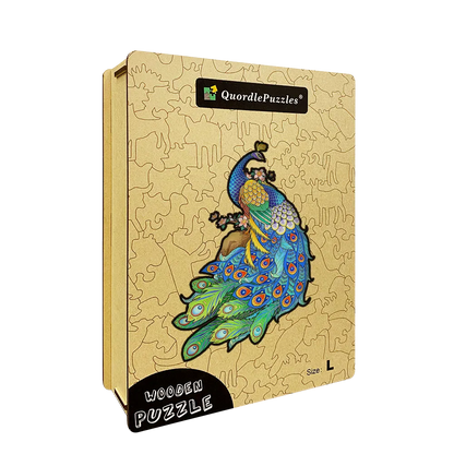 Blue Feather Peacock Jigsaw Puzzle