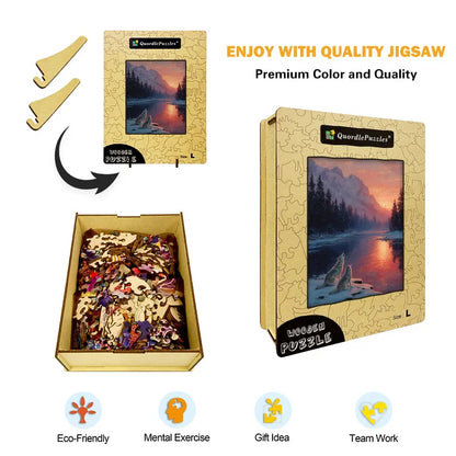 Snow Wolves Wooden Jigsaw Puzzle