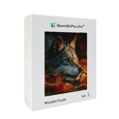 Autumn Wolf Wooden Jigsaw Puzzle