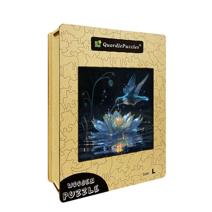 Luminous Hummingbird Wooden Jigsaw Puzzle