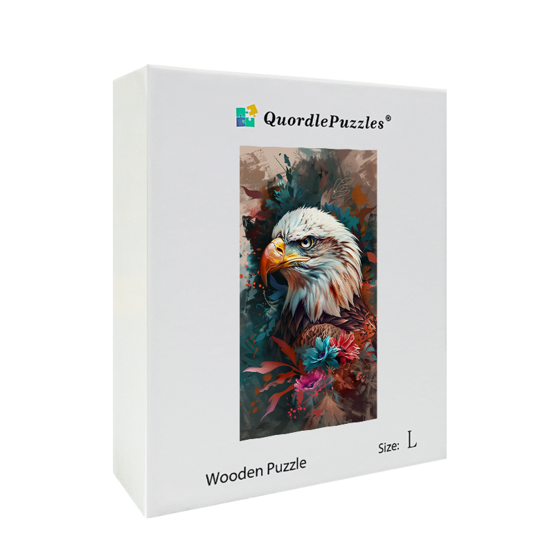 Floral Eagle Wooden Jigsaw Puzzle