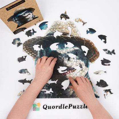 🔥LAST DAY 85% OFF-Shark wearing straw hat