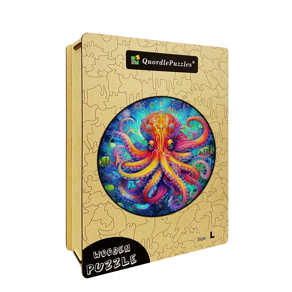 Octopus Vibrant Wooden Jigsaw Puzzle