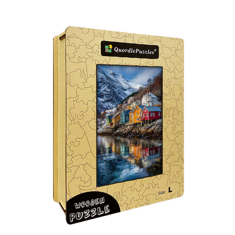 Arctic Village Wooden Jigsaw Puzzle