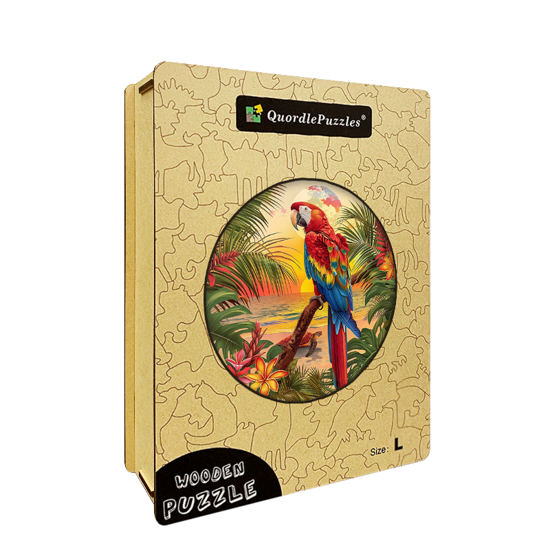 Tropical Parrot Wooden Jigsaw Puzzle