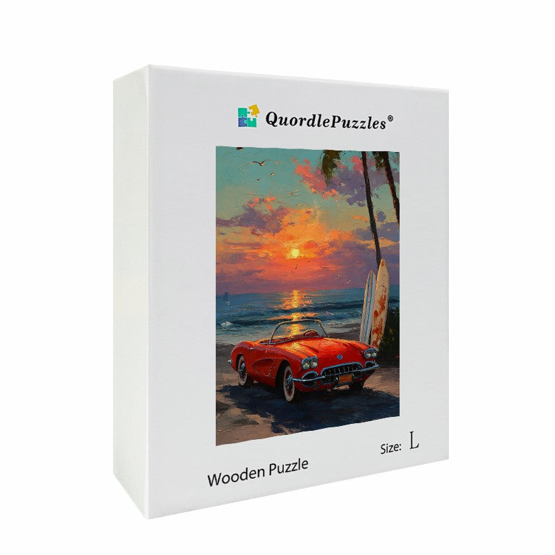 Tropical Car Wooden Jigsaw Puzzle