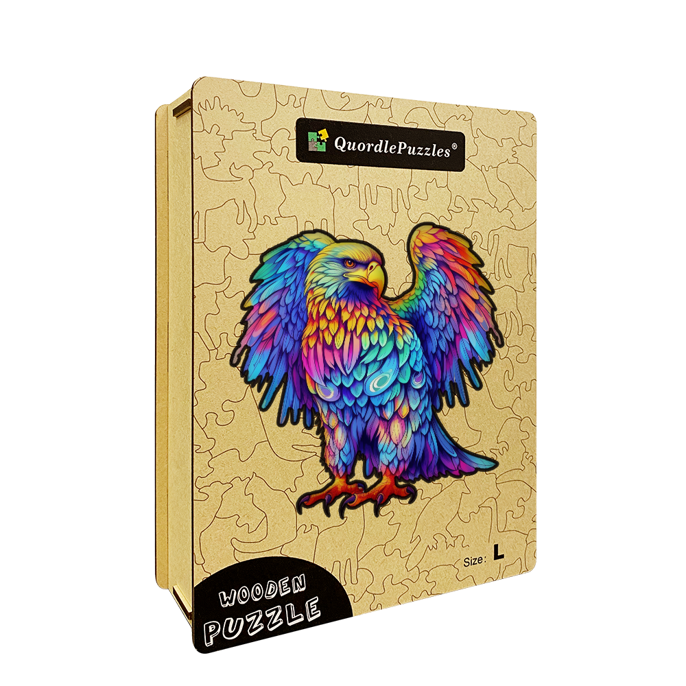 🔥Last Day 85% OFF-Colorful Eagle Head Poster Wooden Jigsaw Puzzle