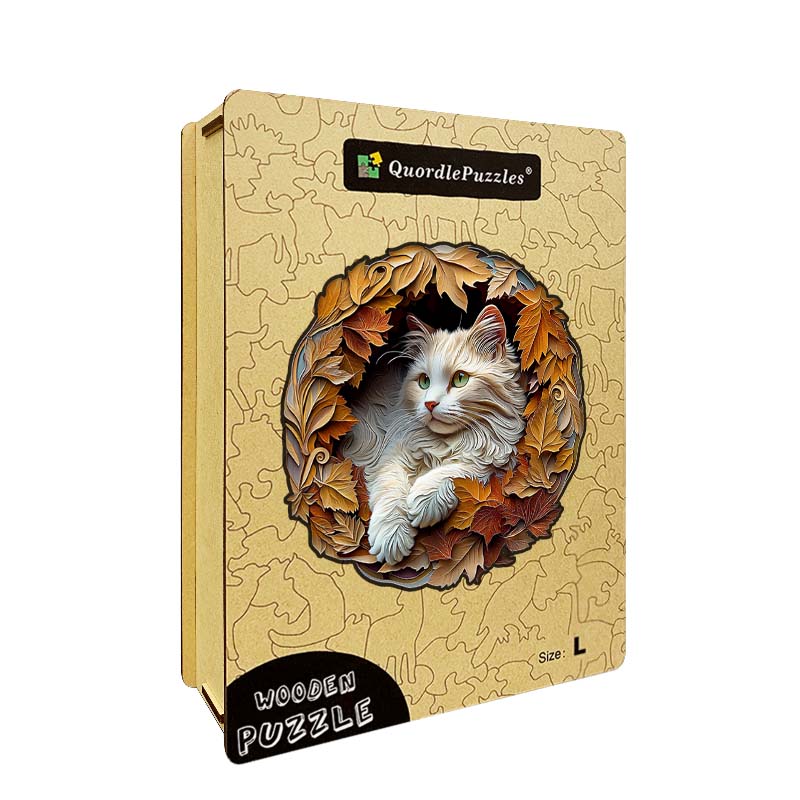 🔥LAST DAY 85% OFF - A Cat Surrounded by Autumn Leaves