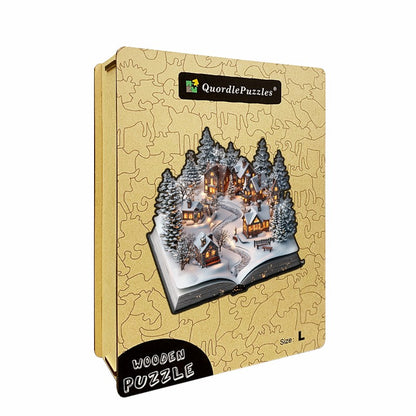 3D Snowy Village Wooden Jigsaw Puzzle