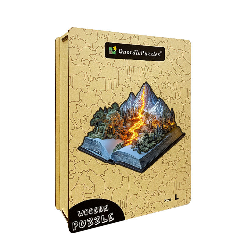 3D Mountain Sunset Wooden Jigsaw Puzzle