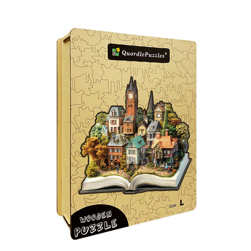 3D Town Square Wooden Jigsaw Puzzle