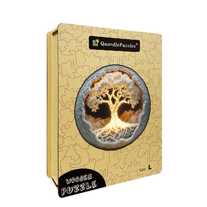 3D Glowing Tree Wooden Jigsaw Puzzle