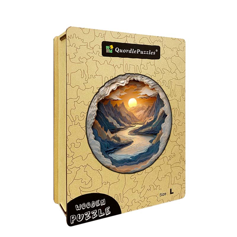 3D Mountain River Wooden Jigsaw Puzzle