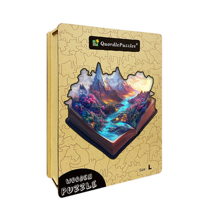 3D Magic Mountain Book Wooden Jigsaw Puzzle