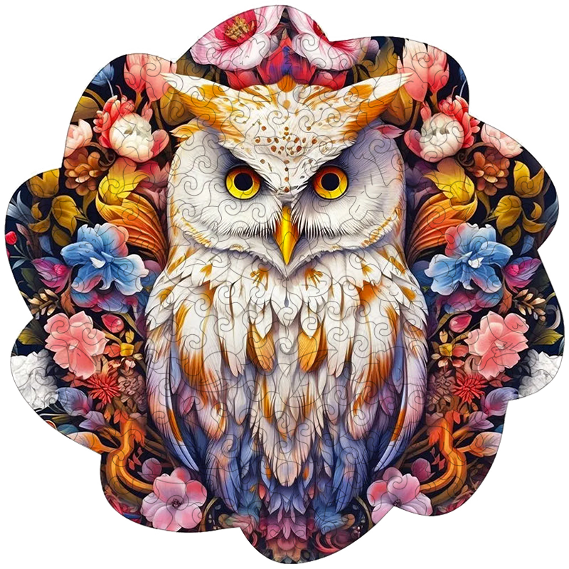🔥LAST DAY 86% -Minimal Cute Baby Owl Wooden Jigsaw Puzzle