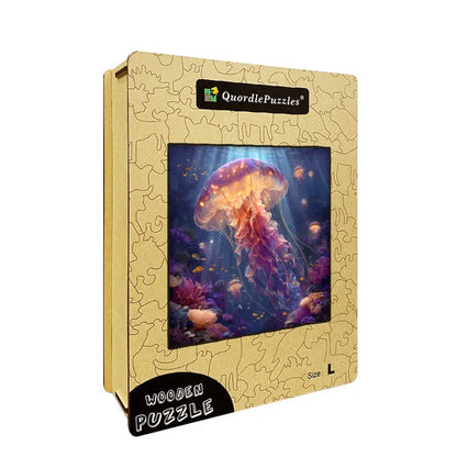 Jellyfish Fantasy Wooden Jigsaw Puzzle