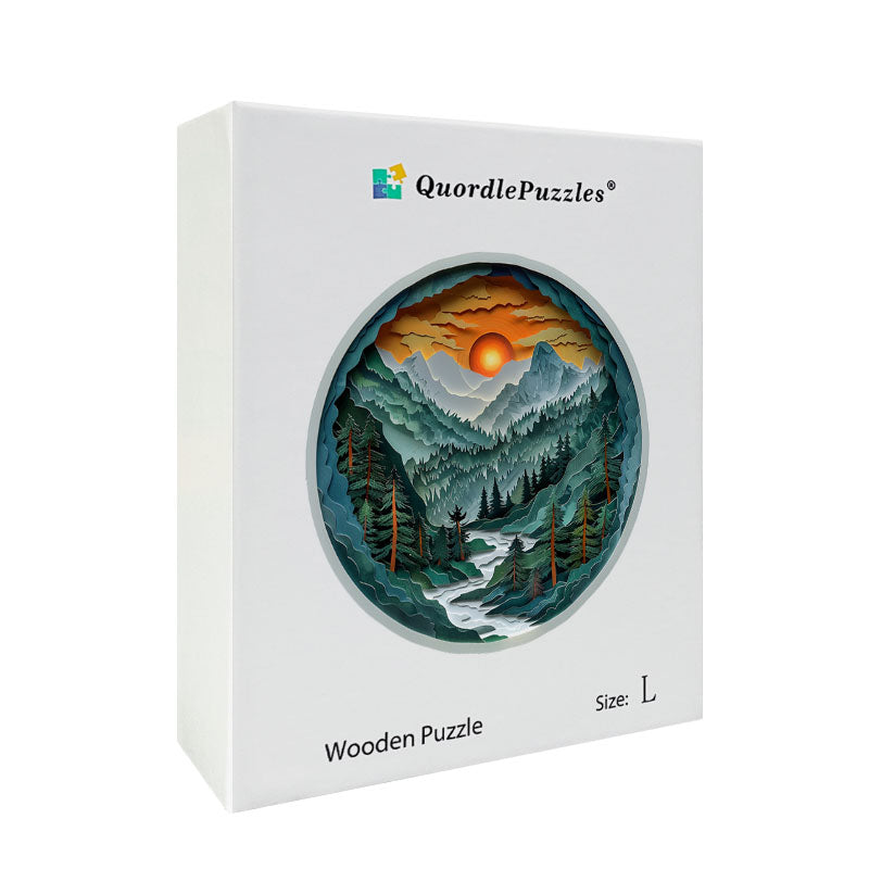 Paper Mountains Wooden Jigsaw Puzzle