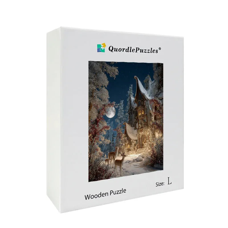 Winter Cottage Wooden Jigsaw Puzzle