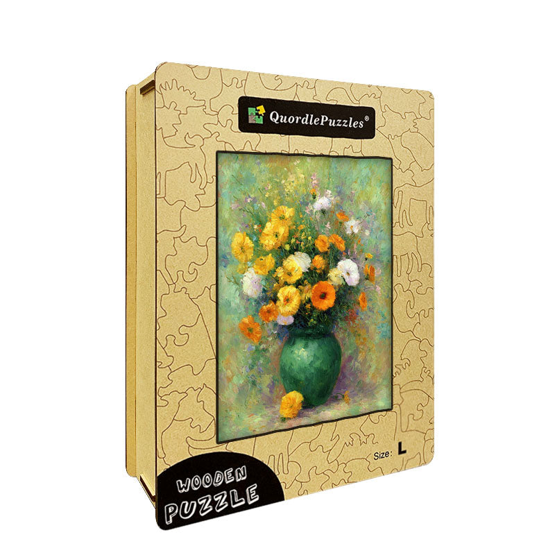 Sunlit Bouquet Wooden Jigsaw Puzzle