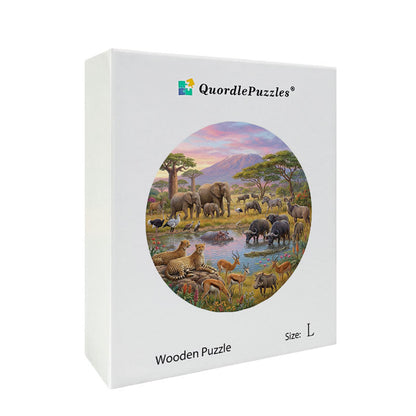 African Safari Animal Wooden Jigsaw Puzzle