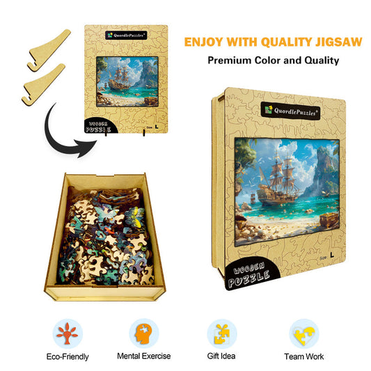 Pirate Island Wooden Jigsaw Puzzle