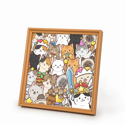 Magic Kittens - Wooden Coloring Puzzle