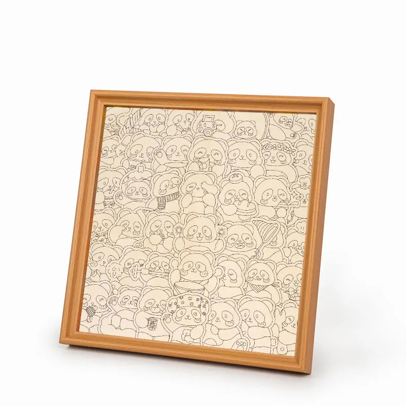 Panda III - Wooden Coloring Puzzle