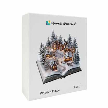 3D Snowy Village Wooden Jigsaw Puzzle