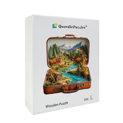 3D Scenic Suitcase Wooden Jigsaw Puzzle