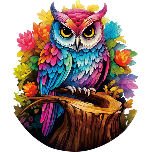 🔥LAST DAY 92% OFF-Rainbow owl on a branch