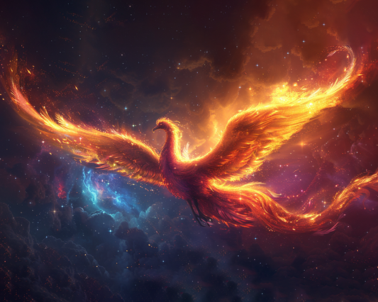 Fiery Phoenix Wooden Jigsaw Puzzle