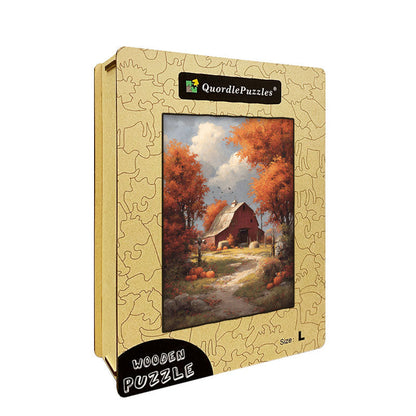 Autumnal Barn Wooden Jigsaw Puzzle