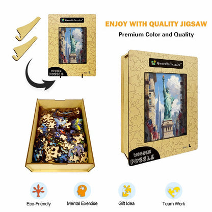 Statue Liberty Wooden Jigsaw Puzzle